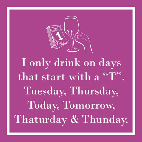 "I Only Drink" Cocktail Napkins