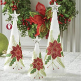 LED Christmas Trees with Poinsettia