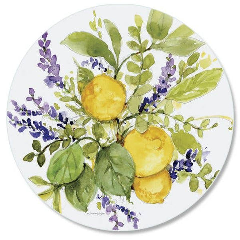 "Watercolor Lemons" Lazy Susan Turntable