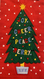 Christmas Wishes Tree Embl Dish Towel