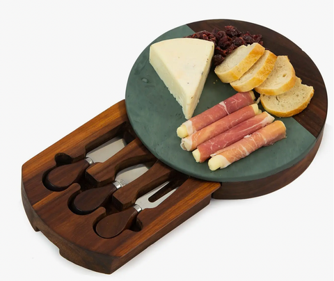 Winslow Marble & Wood Cheese Board Set