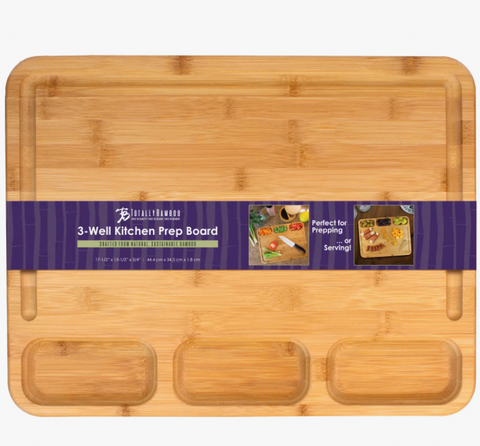 3 Well Food Prep Cutting Board