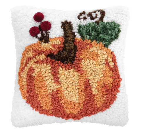 Pumpkin Hooked Pillow