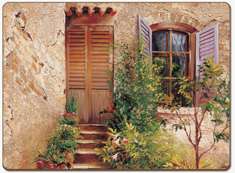 Tuscan Doorways Multi-Image Hardboard Placemat Set of 4