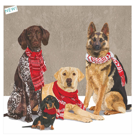 "Scarf Dogs" Cocktail Napkins