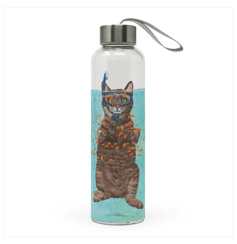 "Cousteau" Glass Water Bottle