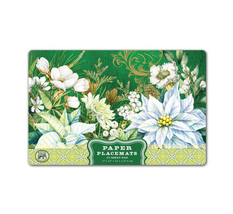 "Winter Blooms" Paper Placemats