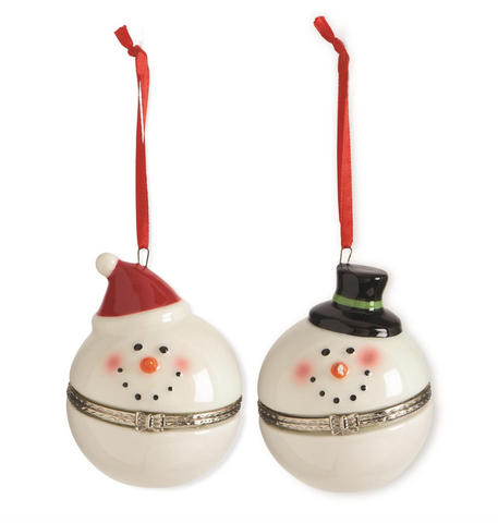 Inch Snowman Pillbox Ornaments (2 Variants)