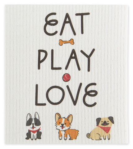 Eat Play Love Swedish Dishcloth