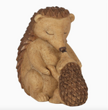 Happy Hoglet Mother and Baby Hedgehog Ornament Figurine