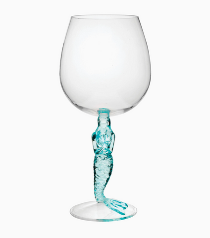 Mermaid, 17oz Acrylic Plastic Wine Glass