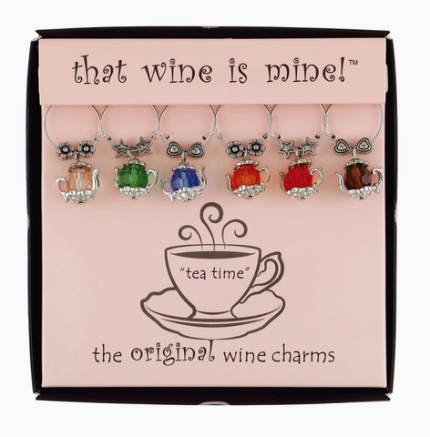 "Crystal Teapot" Wine Charms