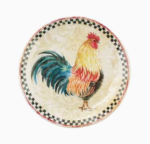 Country Rooster 6" Melamine Plate