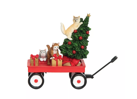 Kitten Wagon Figurine