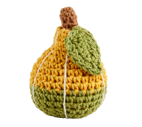 Two Tone Leaf Crochet Gourd