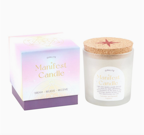 Opalite Lavender & Patchouli Manifestation Candle