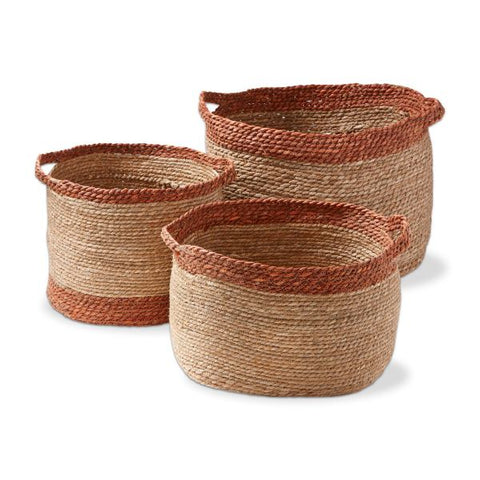 Handmade Aubrey Striped Basket