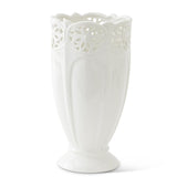Ornate White Ceramic Vases (3 Variants)