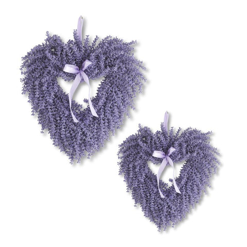 Purple Lavender Heart Wreath