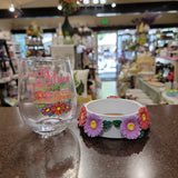 Mom Stemless Wine Glass w/ Coaster