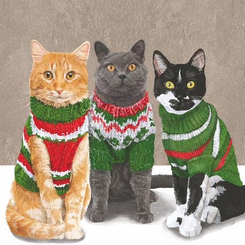 "Sweater Cats" Cocktail Napkins