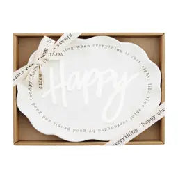 Happy Definition Ceramic Plate