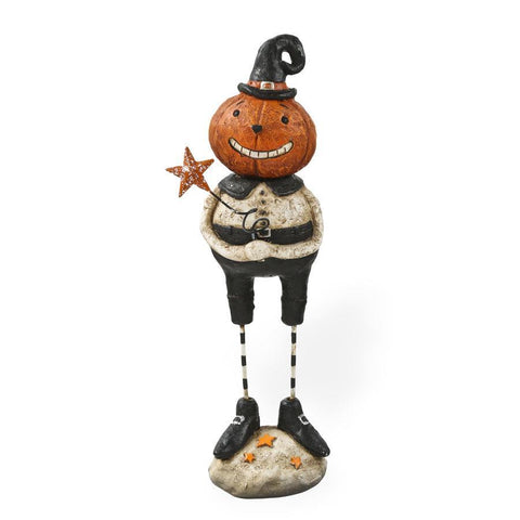 Resin Pumpkin Man Holding Star