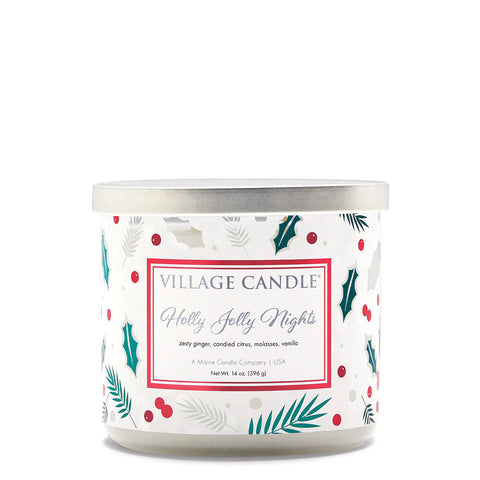 Holly Jolly Nights Luminary Candle