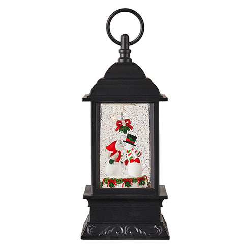 Kissing Snowman Musical Lighted Water Lantern