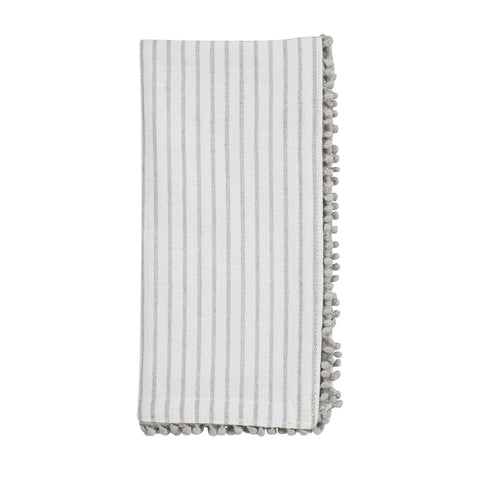 Gray Stripe Napkin Set