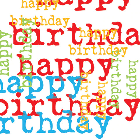 "Multi Graphic Birthday" Napkins