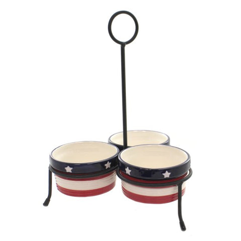 Tabletop Patriotic Condiment Server