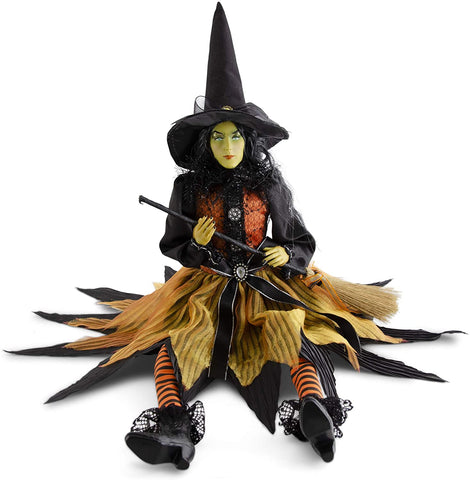 Sitting Sybil Witch with Broom