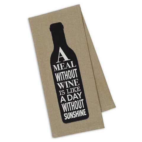 Wine and Sunshine Embellished Towel