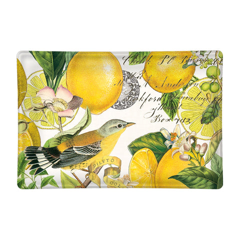 Lemon Basil Rectangle Glass Soap Dish