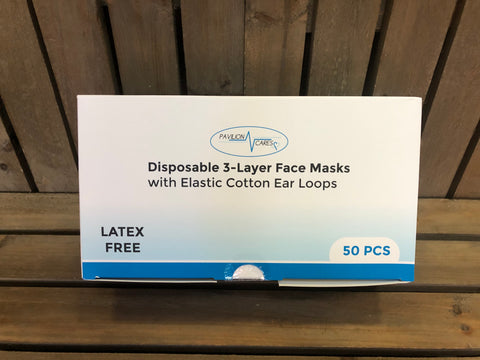 Disposable Layered Face Masks 50pc