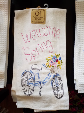 Welcome Spring Flour Sack Towel