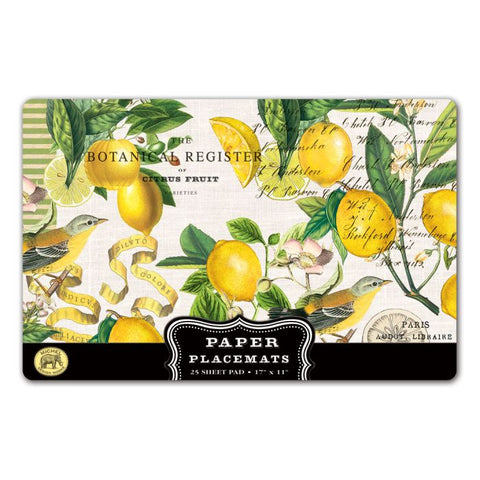 Lemon Basil Paper Placemats