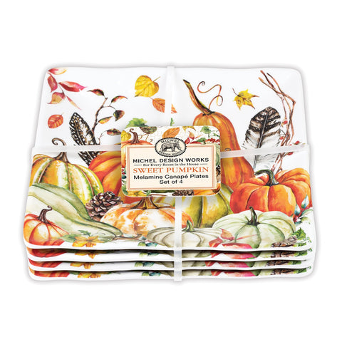 Sweet Pumpkin Melamine Serveware Canape Plate Set
