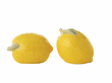 Lemon Salt and Pepper Shakers, Set of 2