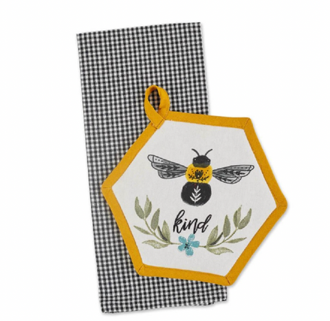 Sweet Bee Potholder Gift Set