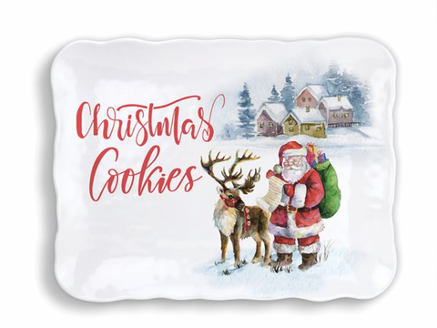 Melamine Christmas Cookie Serving Tray
