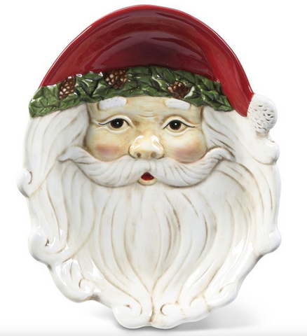 Santa Face Ceramic Plate