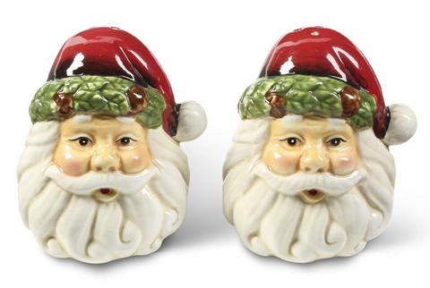 Santa Face Salt and Pepper Shaker Set