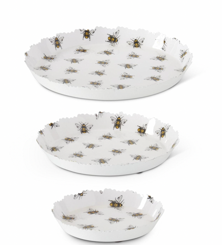 Bee Enameled Serving Plates (3 Sizes)