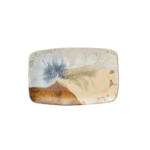 Stoneware Platter with Glaze
