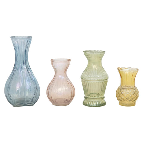Mystic Debossed Glass Vases