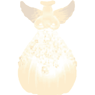 Frosted Ribbed Glass LED Angel