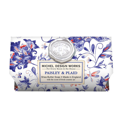 Paisley & Plaid Large Bath Soap Bar