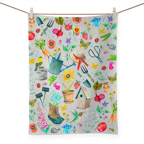 Spring Gardening Tea Towel